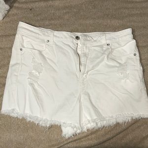 White American eagle cut off jean shorts